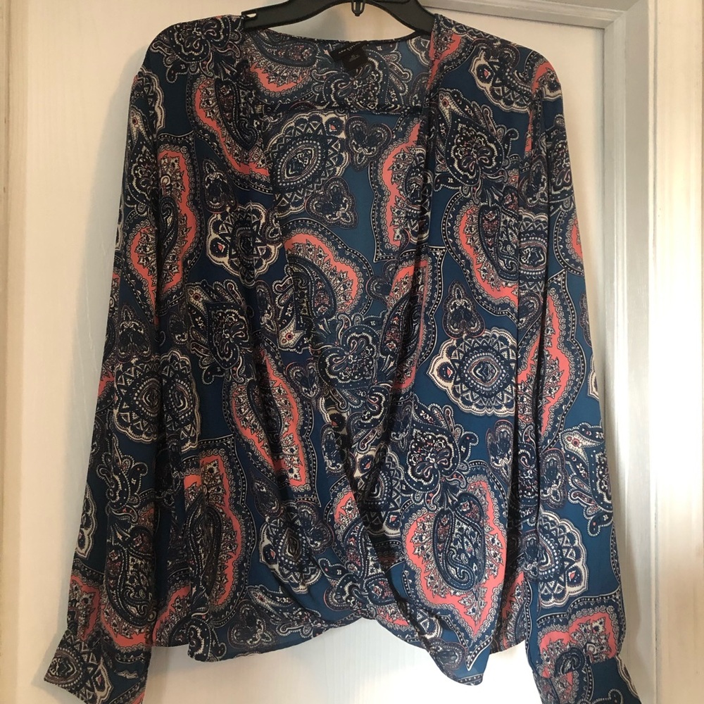 Ann Taylor paisley blouse size XL